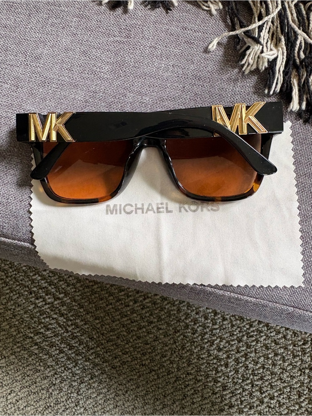 Michael Kors Black Frames with Amber Lenses Sunglasses